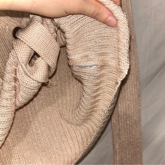 Free People Cream Ribbed Cardigan - Picture 8 of 8